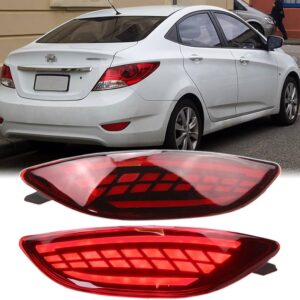  LED Luz De Freno Trasero Parachoques Reflector De Lente Para Hyundai Accent