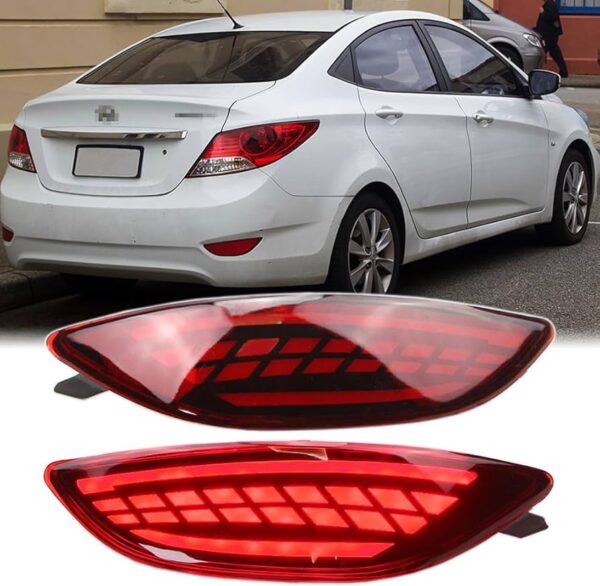  LED Luz De Freno Trasero Parachoques Reflector De Lente Para Hyundai Accent