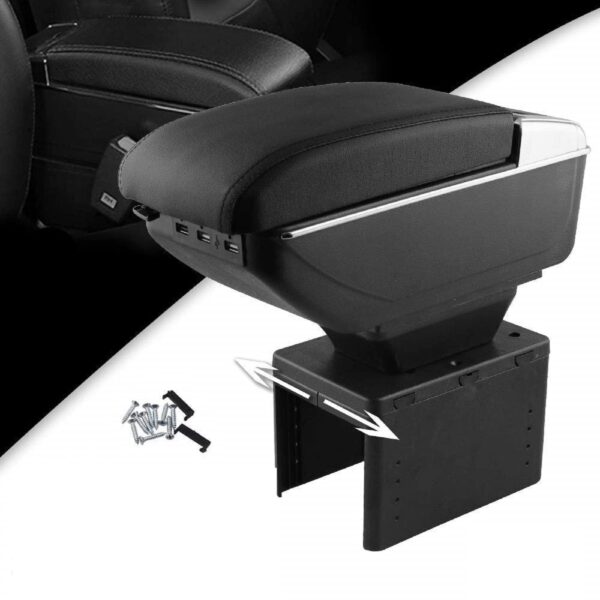 Consola protector antipolvo caja de apoyabrazos con puerto usb para celular