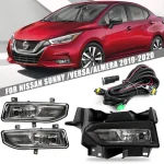 Neblineros Led Luz antiniebla de parachoques delantero para NISSAN SUNNY VERSA ALMERA versión 2019 2020 2021 2022 Neblinero adicional + cableado