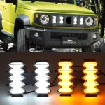 NEBLINEROS LED LUZ ANTINIEBLA luces LED de circulación diurna, intermitente amarillo, para Suzuki Jimny 2019 2020 2021, 4 unidades