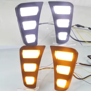 Luces de circulación diurna DRL Led para Kia Pegas 2018 2019, señal de giro dinámica, lámparas Neblineros, blanco, amarillo, azul, 12V