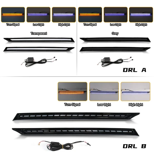 Luces LED de circulación diurna para Toyota RAV4  2019 2020 2021, cubierta de ventilación del capó del motor DRL, lámpara de señal de giro - Imagen 4