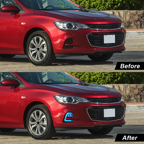 Luces de circulación diurna DRL Led para Chevrolet Cavalier 2016, 2017, 2018, 2019, señal de giro, lámpara antiniebla, blanco, amarillo, azul, Neblinero LED - Imagen 6