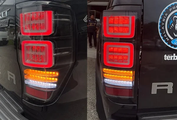 Luces traseras LED para Ford Ranger T8 2015 2016 2017 2018 2019 2020 2021 2022, Faro LED Posterior DRL, señal de giro dinámica, marcha atrás y freno - Imagen 6