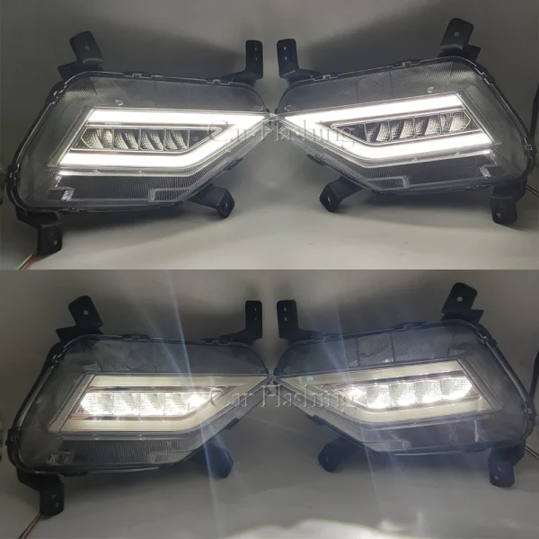 Luz LED diurna antiniebla con intermitente amarillo para Hyundai Creta IX25, 1 par, 2020, 2021 Neblineros LED - Imagen 5