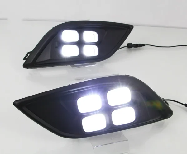 Luz LED diurna para coche, Luz antiniebla amarilla y azul para Chevrolet Sail 2014, 2015, 2016, 2017, DRL, Neblineros led 2 piezas - Imagen 3