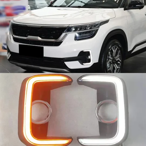 Luz LED intermitente para KIA Seltos 2020, 2021, luces antiniebla diurnas DRL, Neblineros LED 1 set - Imagen 6