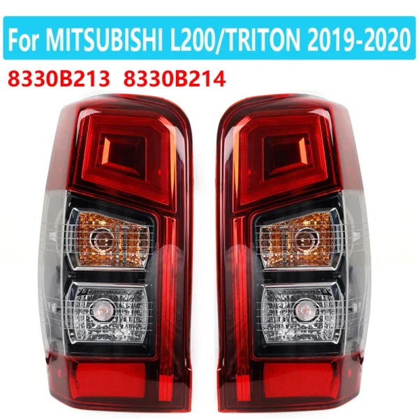 Luz trasera izquierda/derecha para Mitsubishi L200 Triton 2019-2020, Faro LED de marcha atrás de freno lateral