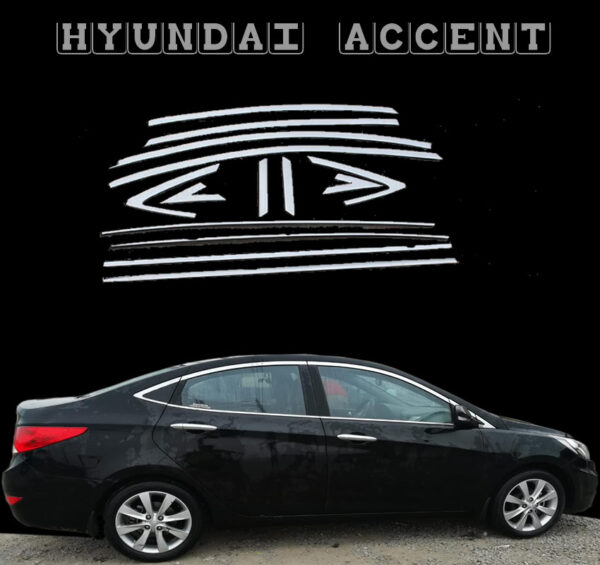 BISELES CROMADO HYUNDAI ACCENT 2012 2014