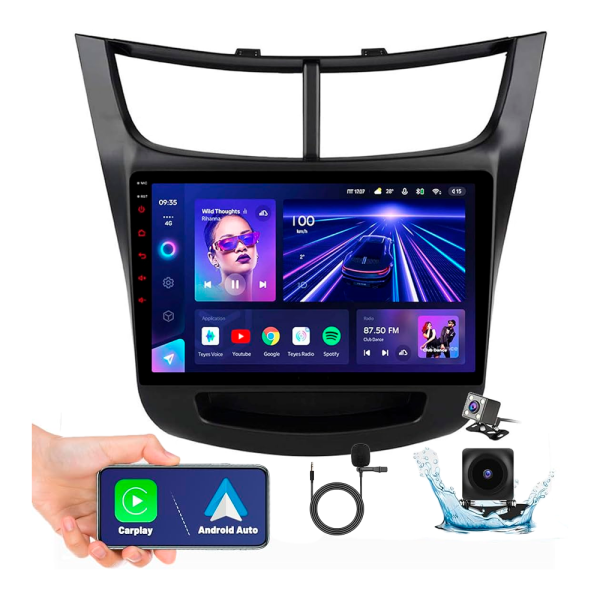 Radio Android 10 para Chevrolet Sail 2015-2018 Eight Core 9" FHD Pantalla táctil