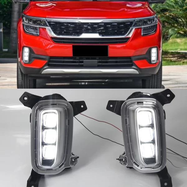Neblineros LED de circulación diurna para KIA Seltos KX3 2020 2021