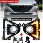 Neblineros Led Luz Antiniebla + Luz Diurna + Luz Direccional Hyundai Accent 2021 2022 2023 2024 Tipo C