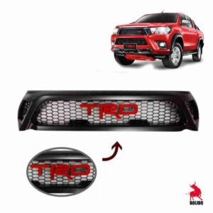 MASCARILLA TRD TOYOTA REVO 2016 2020 NEGRO LETRAS  ROJO
