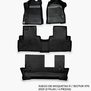JUEGO DE MOQUETAS P/ JETOUR X70 2023-2024 (3FILAS / 4 PIEZAS)