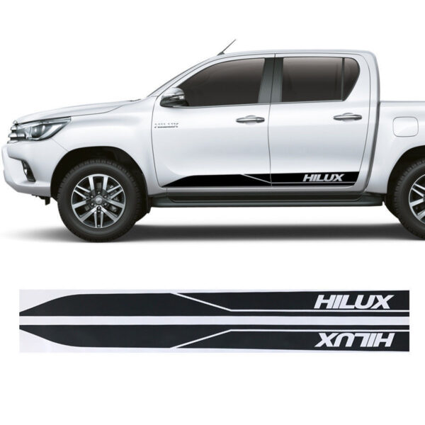 CALCOMANÍA PARA TOYOTA HILUX LATERALES (NEGRO)
