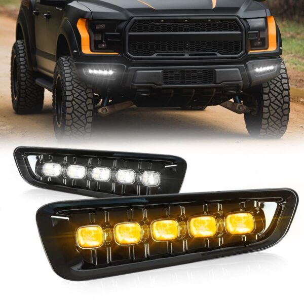 LUZ DIURNA + LUZ DIRECCIONAL FORD F150 2016 2017 2018