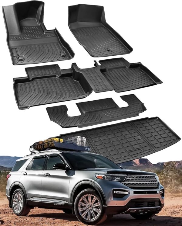 JUEGO DE MOQUETA P/FORD EXPLORER XLT 2022-2025 (3 FILAS / 4 PIEZAS)
