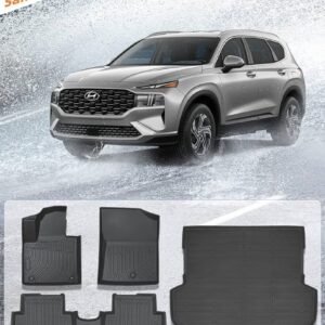 JUEGO DE MOQUETAS 5D P/ HYUNDAI SANTA FE 2022-2024 (3 FILAS / 4 PIEZAS)