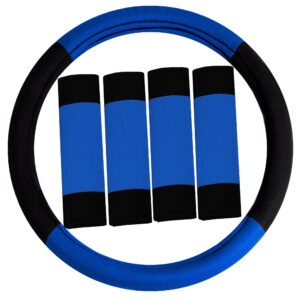 FORRO DE VOLANTE ALMOHADILLAS DE CINTURÓN AZUL