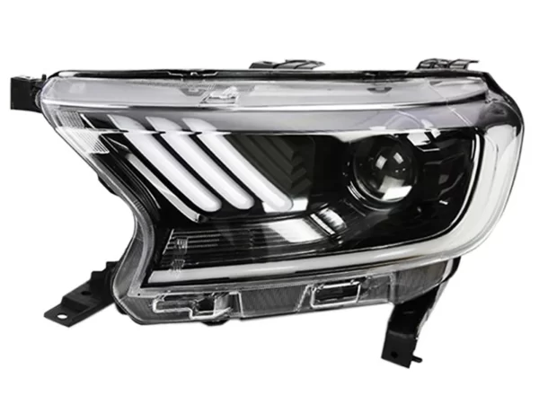 FAROS DELANTEROS FORD RANGER 2017-2021 LED  TIPO MUSTANG BLANCO  2PCS LH+RH