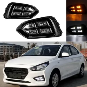 neblinero led + drl HYUNDAI VERNA 2017 -2018