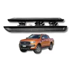 Estribo Ford Ranger 2022 2023 2024 2025 Aluminio Negro Reforzado 2pz