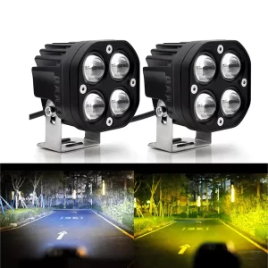 NEBLINERO EXPLORADORAS LED BICOLOR 4 LUPAS CUADRADO