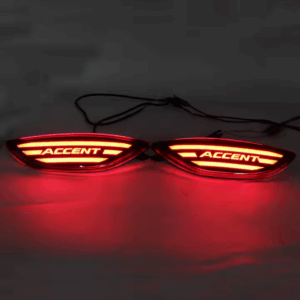 Luces para Vehículos, Reflector de Parachoques Trasero para Hyundai Accent Solaris Sedan 2012-2017, Luz de Freno Trasera LED