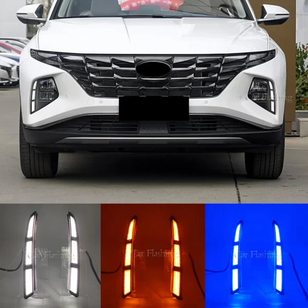 LUZ DIURNA + LUZ MEDIA + LUZ DIRECCIONAL HYUNDAI TUCSON NEW 2021 2022 2023 2024