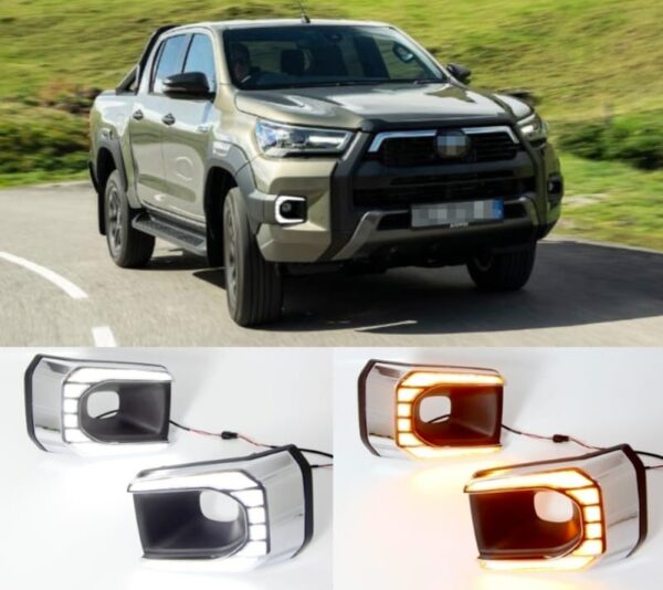 LUZ DIURNA + LUZ DIRECCIONAL TOYOTA REVO HILUX VIGO ROCCO 2020