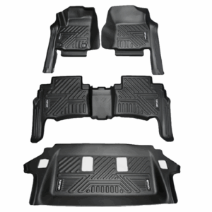 JUEGO DE MOQUETAS TERMOFORMADAS TIPO BANDEJA 5D P/TOYOTA FORTUNER 2024 (3FILAS / 4 PIEZAS)