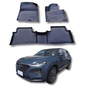 Juego De Moquetas Termoformadas Tipo Bandeja 3d P/ Hyundai Santa Fe 2019 2020 2021 2022/2023/2024