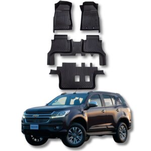 JUEGO DE MOQUETAS TERMOFORMADAS TIPO BANDEJA 3D P/ CHEVROLET TRAILBLAZER 2018-2024 (3 FILAS / 4 PIEZAS)