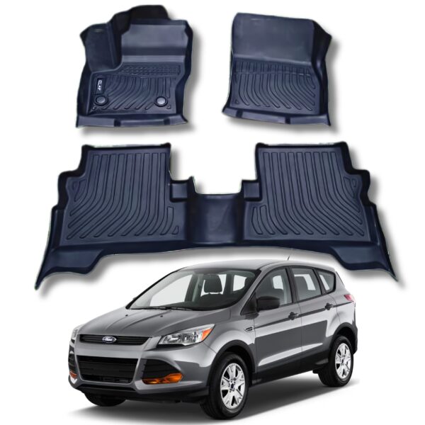 JUEGO DE MOQUETAS TERMOFORMADAS TIPO BANDEJA P/ FORD ESCAPE 2022-2024 (2 FILAS / 3 PIEZAS)