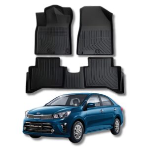 Juego De Moquetas Termoformadas Tipo Bandeja 3d Para/ Kia Soluto 2021/2022/2023/2024/2025