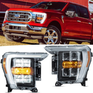 FARO DELANTERO FORD  F-150 2022+ LED  BLANCO-NARANJA 4  LENTES 2PCS LH+RH