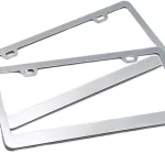 Marco De Placa Acero Inoxidable Plata