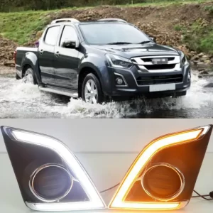Neblineros Led Luz LED de conducción diurna DRL, lámpara antiniebla para camioneta Isuzu Chevrolet d-max Dmax 2016 2017 2018 2019 2020 2021 2022 2023 2024 2025 con señal amarilla