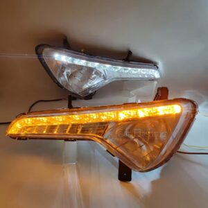 Luz de circulación Diurna LED DRL para Kia Sportage, cubierta de lámpara antiniebla con señal de giro amarilla, 2010, 2011, 2012, 2013