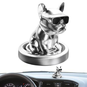 Bulldog Air - Difusor de perfume automático | Aromatizante Ambientadores de perro Bulldog Difusor de aceite esencial – Accesorios de carro reutilizables de larga duración para baño, hogar, dormitorio