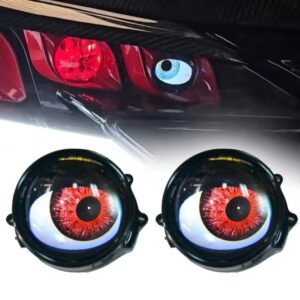 Neblineros LED dinámicos para automóviles con ojos demonio, ensamblaje de faros LED 6 modos