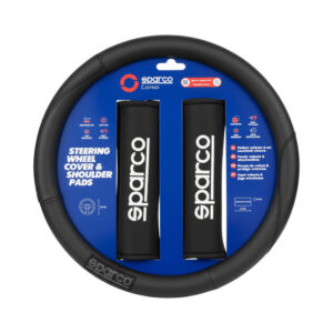 Forro Cubre Volante Mas Pad Almohadilla de Cinturon de Seguridad Rojo Sparco