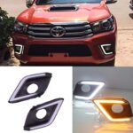 Neblineros LED Luces Antiniebla + DRL Luces Diurnas para Toyota Hilux Vigo Revo 2015 2016 2017 2018