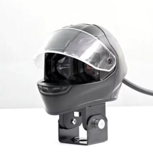 Neblineros LED Bicolor doble Color blanco ámbar foco 8-80V DC impermeable LED casco de motocicleta luz de conducción para automóviles