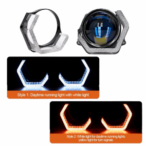 Kit de máscara de lente para proyector MINI Auto Bi LED de 2,5 pulgadas apto para faros de vehículo H4 H7 9005 9006 LED Ojo De Angel luz DRL