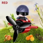 Aromatizante para auto con hélice giratoria, diseño creativo y salida de aroma ajustable, incluye pastilla aromática o barra de incienso - Accesorio para interior de auto, regalo ideal para Navidad