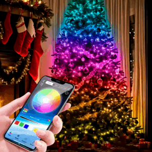 Luces LED Inteligentes de Hadas USB – 16 Millones de Colores, Control por App/Voz y Sincronización con Música – Cable de Cobre Multicolor – Iluminación Festiva para Navidad, Halloween y Año Nuevo