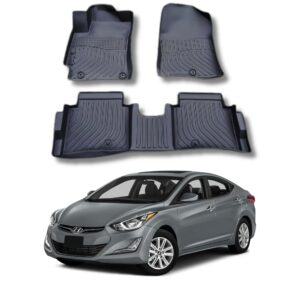 Juego de Moquetas Termoformadas Tipo Bandeja 3D para Hyundai Elantra 2012 2013 2014 2015
