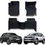 Juego de Moquetas Termoformadas Tipo Bandeja 3D para Volkswagen Amarok 2010 2011 2012 2013 2014 2015 2016 2017 2018 2019 2020 2021